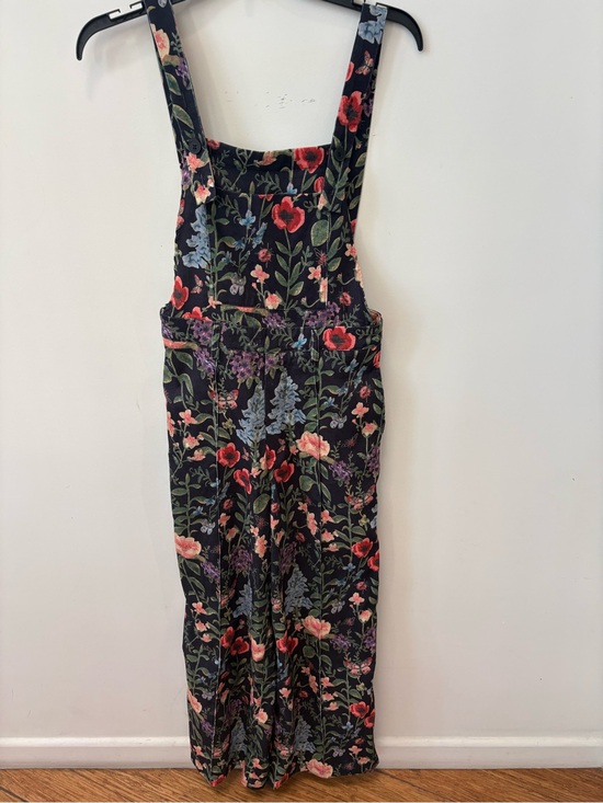 Cider Pants - Cider Black Floral Pinafore Jumpsuit